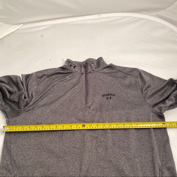 Under Armour Brandeis University gray half zip logo performance pullover XL - Picture 10 of 10